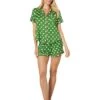 Kate Spade New York Short Sleeve Notch Short PJ Set | Sleepwear