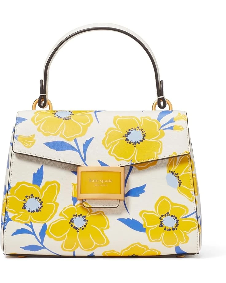 Kate Spade New York Katy Sunshine Floral Textured Leather Small Top Handle | Handbags 3 Kate Spade New York Katy Sunshine Floral Textured Leather Small Top Handle | Handbags