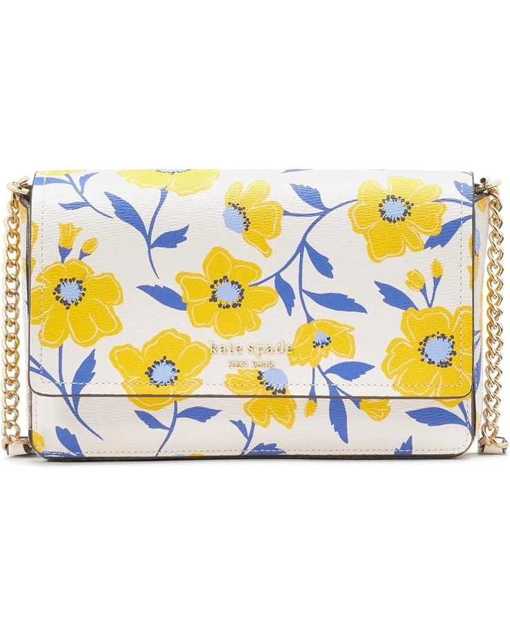 Kate Spade New York Morgan Sunshine Floral Printed Pvc Flap Chain Wallet | Handbags 3 Kate Spade New York Morgan Sunshine Floral Printed Pvc Flap Chain Wallet | Handbags