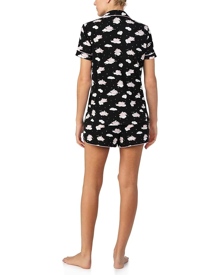 Kate Spade New York Short Sleeve Notch Short Set | Sleepwear 4 Kate Spade New York Short Sleeve Notch Short Set | Sleepwear - Image 2