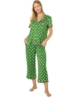 Kate Spade New York Short Sleeve Cropped PJ Set | Sleepwear