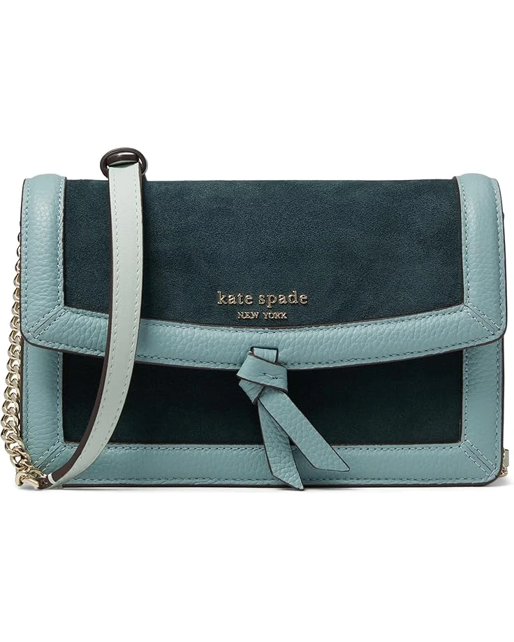 Kate Spade New York Knott Color-Blocked Pebbled Leather and Suede Leather Flap Crossbody | Handbags 3 Kate Spade New York Knott Color-Blocked Pebbled Leather and Suede Leather Flap Crossbody | Handbags