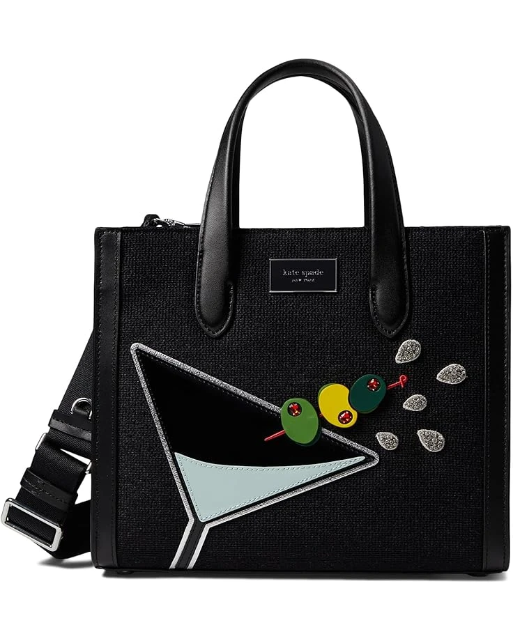 Kate Spade New York Manhattan Martini Embellished Fabric Small Tote | Handbags 3 Kate Spade New York Manhattan Martini Embellished Fabric Small Tote | Handbags