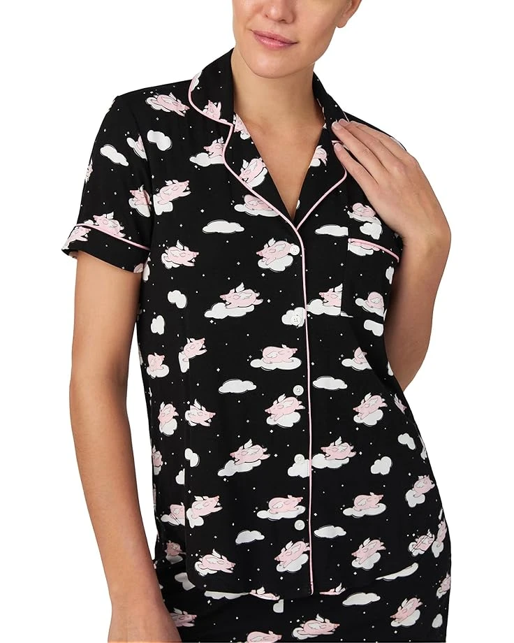 Kate Spade New York Short Sleeve Notch Short Set | Sleepwear 5 Kate Spade New York Short Sleeve Notch Short Set | Sleepwear - Image 3