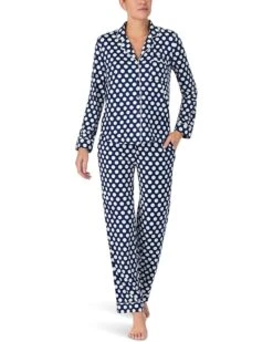 Kate Spade New York Long Sleeve Cozy Jersey Notch Collar PJ Set | Sleepwear -Kate Spade New York Shop 71KyWEsk6wL. AC SR736920