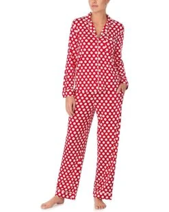 Kate Spade New York Long Sleeve Cozy Jersey Notch Collar PJ Set | Sleepwear -Kate Spade New York Shop 71LZ NPllGL. AC SR736920