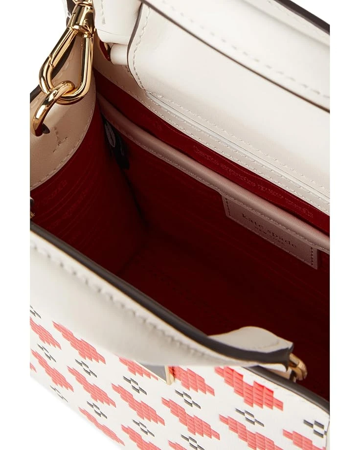 Kate Spade New York Manhattan Pixel Hearts Embossed Saffiano Leather Mini Tote | Handbags 5 Kate Spade New York Manhattan Pixel Hearts Embossed Saffiano Leather Mini Tote | Handbags - Image 3