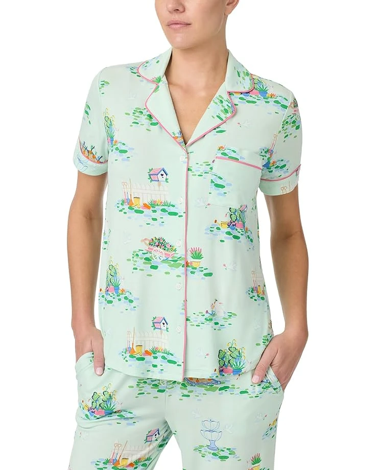 Kate Spade New York Short Sleeve Cropped PJ Set | Sleepwear 4 Kate Spade New York Short Sleeve Cropped PJ Set | Sleepwear - Image 3