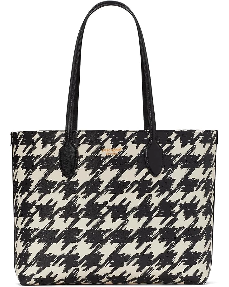 Kate Spade New York Bleecker Painterly Houndstooth Printed PVC Large Tote | Handbags 3 Kate Spade New York Bleecker Painterly Houndstooth Printed PVC Large Tote | Handbags