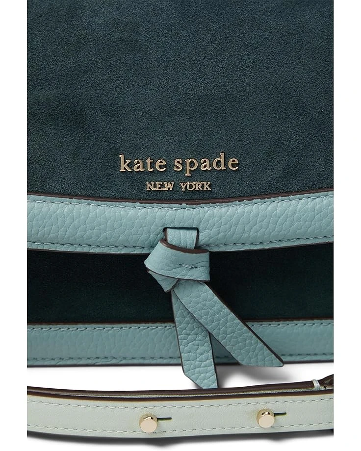 Kate Spade New York Knott Color-Blocked Pebbled Leather and Suede Leather Flap Crossbody | Handbags 6 Kate Spade New York Knott Color-Blocked Pebbled Leather and Suede Leather Flap Crossbody | Handbags - Image 4