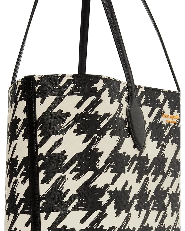 Kate Spade New York Bleecker Painterly Houndstooth Printed PVC Large Tote | Handbags 5 Kate Spade New York Bleecker Painterly Houndstooth Printed PVC Large Tote | Handbags - Image 3
