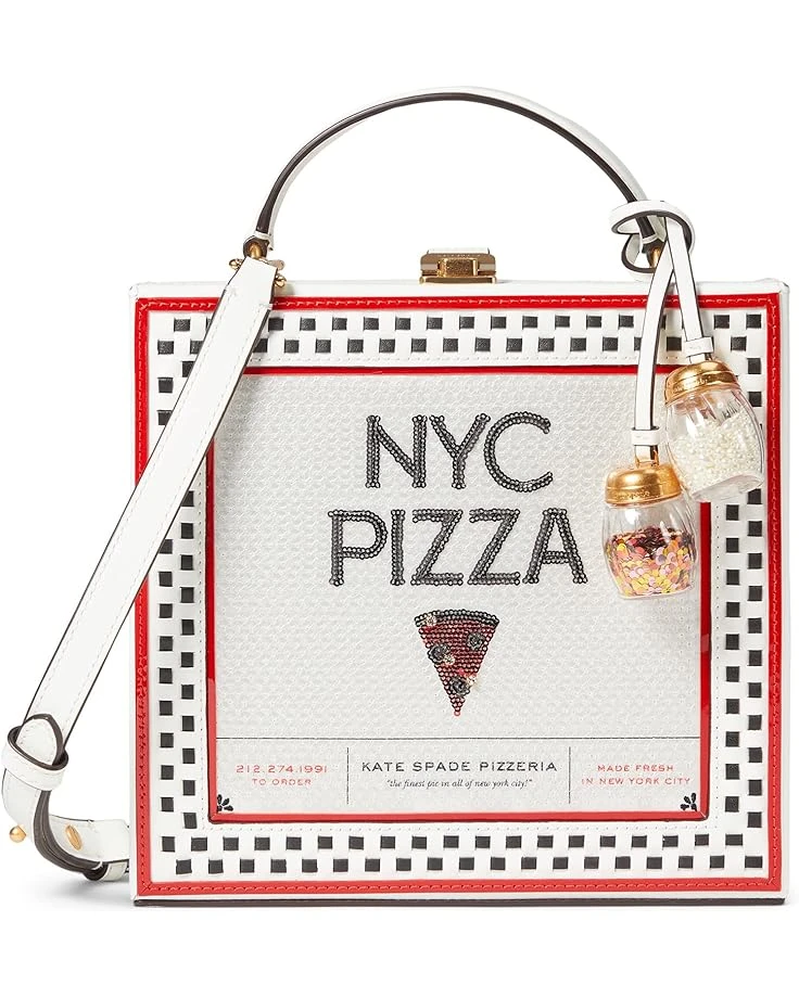 Kate Spade New York Slice Printed Spazzolato Leather 3-D Pizza Box Top-Handle | Handbags 3 Kate Spade New York Slice Printed Spazzolato Leather 3-D Pizza Box Top-Handle | Handbags