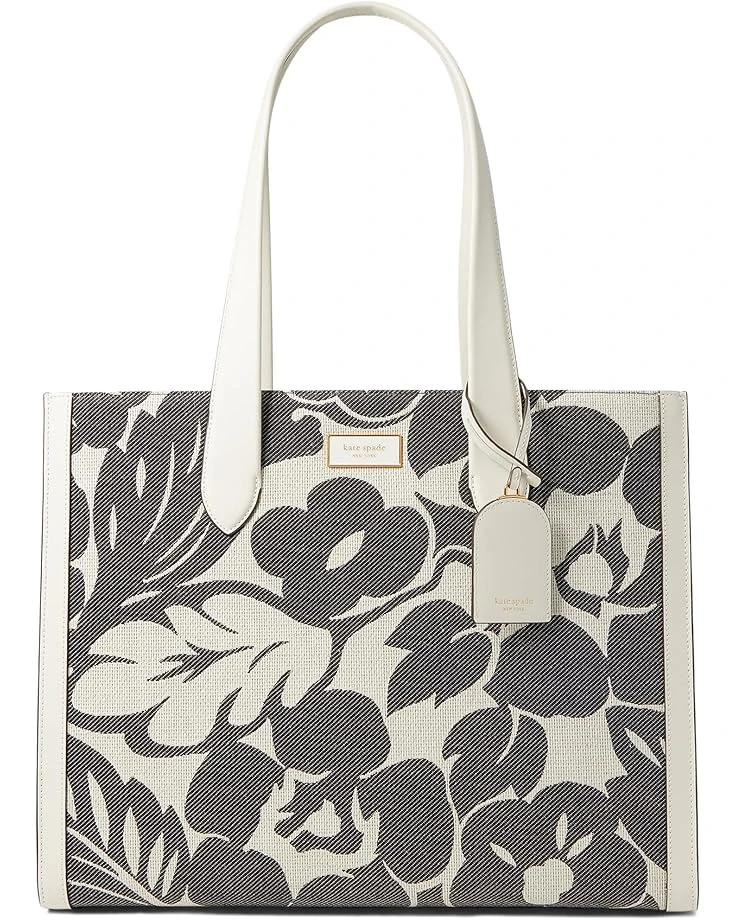 Kate Spade New York Manhattan Tropical Foliage Canvas Jacquard Large Tote | Handbags 3 Kate Spade New York Manhattan Tropical Foliage Canvas Jacquard Large Tote | Handbags